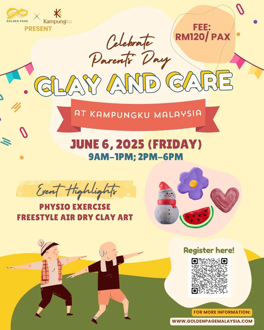 Clay and Care at Kampungku Malaysia Trade Name: GoldenP.AGE | Company Name: GOLDEN PAGE SDN. BHD. (Reg No.202401017556)